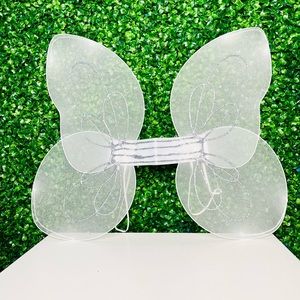 *Brand New* Halloween White Glitter Angel Wings